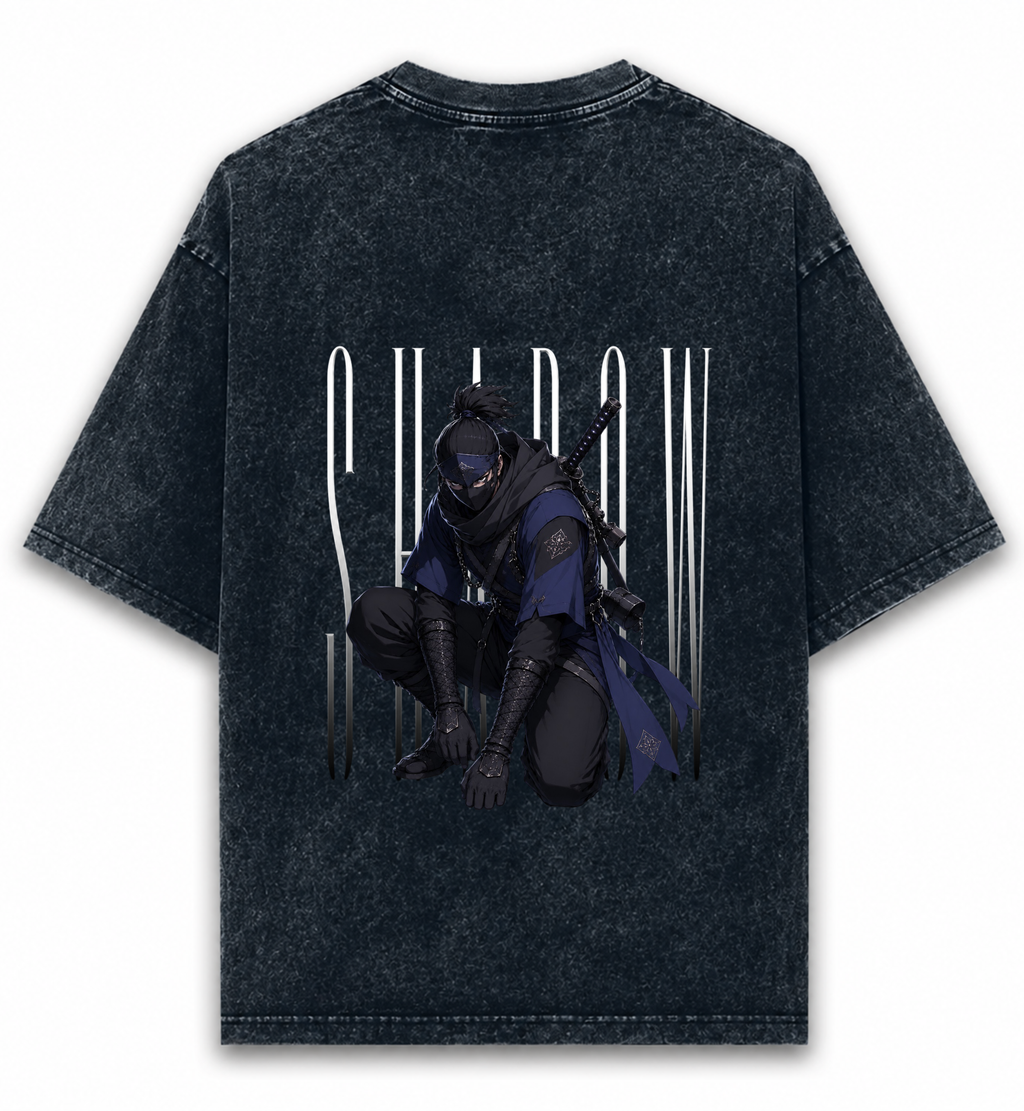 Unisex Acid Washed Oversized Tee- shadow