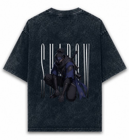 Unisex Acid Washed Oversized Tee- shadow